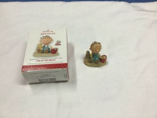 Hallmark Ornament Happiness Is Fun At The Beach Pigpen Peanuts All Year Long 1st