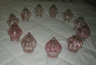 Special Offer For Kissmateus (511) Set Of 14=pink Glass Cups & 2=red Glass Cups