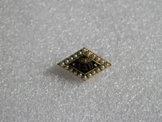 Old 10k Gold Alpha Delta Phi Sorority Pin W/seed Pearls
