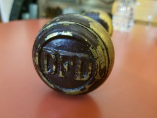 Vintage Antique Door Knobs Detroit Fire Department Dfd Stamped Brass