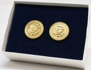 2020 President Donald Trump White House Gift GOLD Melania Trump Cufflinks SIGNED 3