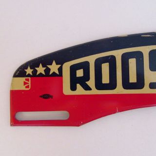 Vintage ROOSEVELT (FDR) Presidential Campaign License Plate Topper Sign 2