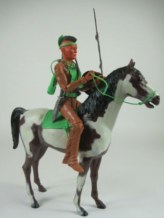 Johnny West - Vintage/fighting Eagle W/ Storm Cloud Pinto Horse & Accessories