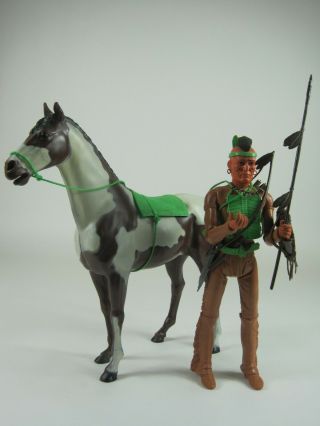 Johnny West - Vintage/Fighting Eagle w/ Storm Cloud Pinto Horse & accessories 3