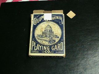 Rare 1893 Columbian Expo Souvenir Playing Cards - Complete Set Box