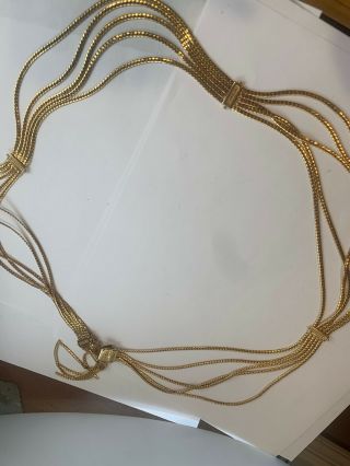 Vintage Christian Dior Gold Tone Chain Swag Belt/necklace