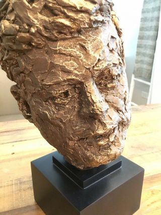Bust John F.  Kennedy Jfk Sculpture (14 Inch Total Height)