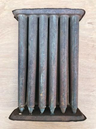 Vintage Tin Candle Mold For Making 12 Candles.