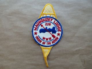 1950’s Boy Scout Maunquzet Lodge 226 Www Order Of The Arrow Patch