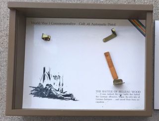 Wwi Commemorative Colt 1911 Battle Of Belleau Wood Display Case & Papers Only