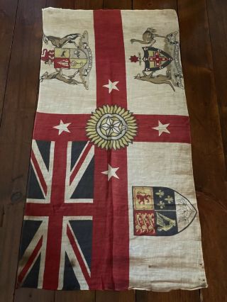 C.  1925 Antique British Empire Flag Canada Australia India N.  Z.  South Africa U.  K.