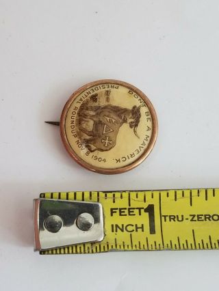 Rare 1904 Presidential Roundup Pin back 1 