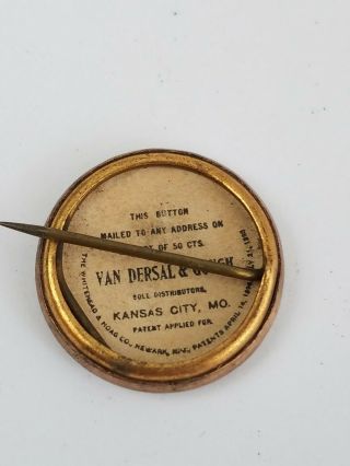 Rare 1904 Presidential Roundup Pin back 1 