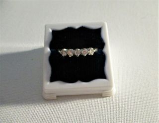 Vintage Estate 14k White Gold Diamond Wedding Band Ring.  30 Tcw Size 9.  25