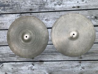 Vintage Zildjian Beats Hi Hat Cymbals 15 Inch