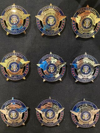 Chicago Police Star Presidential Inauguration Badges