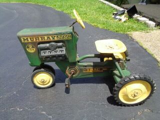 Vintage Murray Diesel Green Tractor Pedal Car 2 Ton (38 By 26 By 21 ")