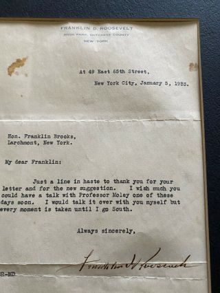 President Franklin D Roosevelt Typed Signed Letter White House Invitation Ensem 2