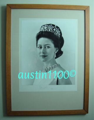 Rare Princess Margaret Signed Photographic Framed Portrait By Lord Snowdon 1964