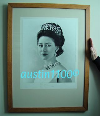 Rare Princess Margaret signed photographic framed portrait by Lord Snowdon 1964 2