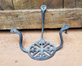 Single Antique Cast Iron Horse Sleigh Buggy Wagon Carriage Foot Step Vtg