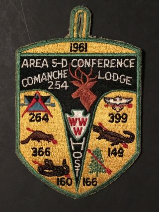 Boy Scout Oa Area 5 - D Conference 1961 Comanche Lodge 254 Host 264 366 399 166 Nm
