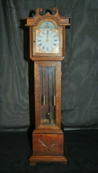 Vintage Miniature Artist Made By Helen Armitage Grandfather Clock 24 " Tall
