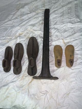Vintage Cast Iron Cobbler Shoe Last Stand Shoes & Wood Shoes Kempton Oct 1958