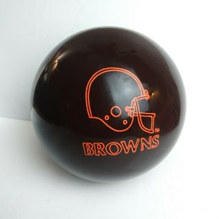Vintage Nfl Logo Cleveland Browns Bowling Ball Brunswick Bdd7347 T.  W.