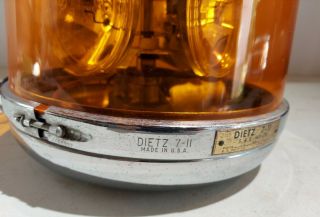 Dietz 7 - 11 Emergency Light 4 Bulb Rotating Amber Beacon 2