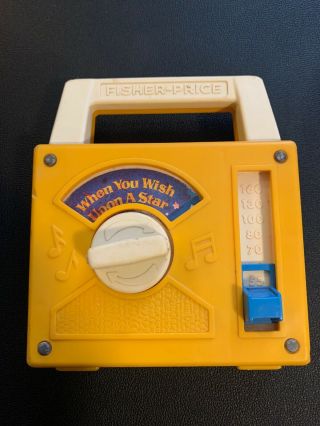 Vintage Fisher Price Radio Wind Up Music Box 793 When You Wish Upon A Star 1980