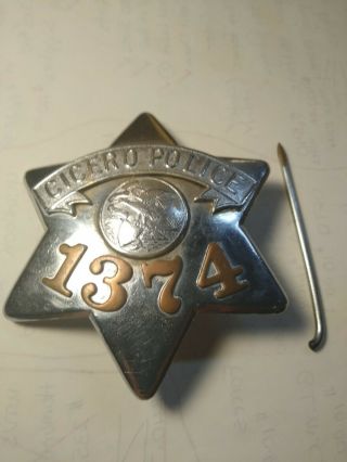 Cicero Illinois Police Badge.
