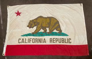 Vintage California Republic Bear Flag Cotton