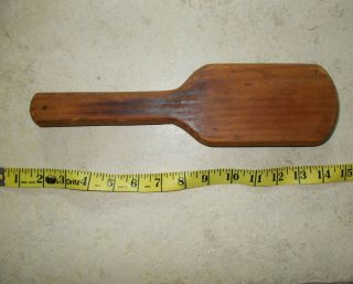 Old Antique Primitive Wooden Wood Kitchen Paddle,  1 1/8 " Thick X 12 1/4 " X 3 3/8 "