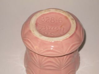 Vintage Mid Century Brush Mccoy 328 - 6 Pink Ceramic Pottery Planter