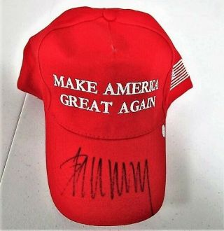 President Donald J.  Trump Signed Maga Hat / Cap W/ Make America Great Again