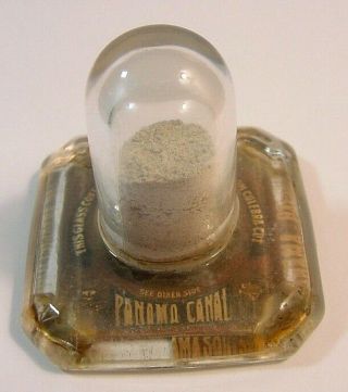 Panama Pacific Exposition Souvenir - Glass Container - Culebra Cut - Sand Material