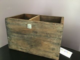 Old Antique Primitive Rustic Wooden Tool Box Crate Country Farm Shelf Decor 15”