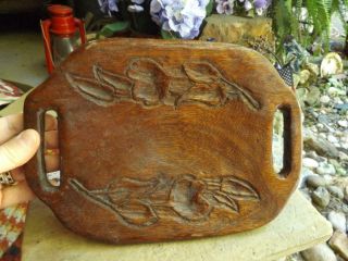 Lovely Small Primitive Antique Hand Carved Wood Tray Farm Folk Art Find