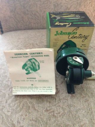 Vintage Johnson Century 100 Spincast Fishing Reel W/box