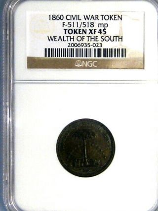 Wealth Of The South No Submission To The North Patriotic Civil War Token R8 NGC 3