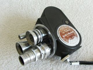 Bell & Howell 134 Vintage 8mm Movie Camera With 3 Lenses