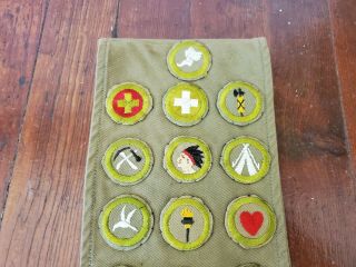 Boy Scout Merit Badge Sash With 31 Merit Badges Cir: 1950 ' s 2