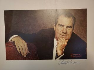 Norman Rockwell Signed Portrait of Richard Nixon 2