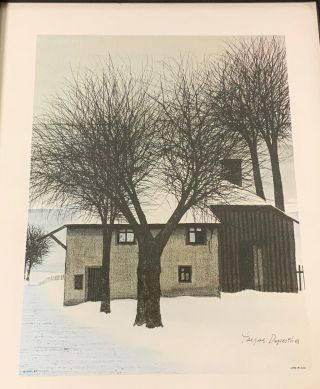 Jacques Deperthes Framed Litho Art Print Signed Arthur A Kaplan Set of 3 Vintage 3