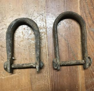 Vintage Antique Iron Clevis Hook Farm Tractor Buggy Repurpose Hand Forged