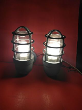 2 Vtg -  Crouse Hines Industrial Explosion Proof Light Fixtures 15793 - B