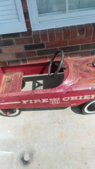 Vintage Toy Pedal Car Fire Chief Car No503 Amf