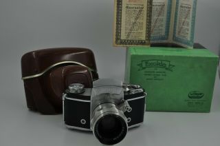 Exakta Varex Iia Type V - 3 1958 Vintage 35mm Slr Film Camera - Body/lens/prism