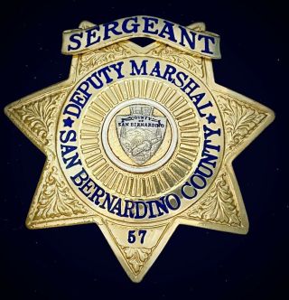 San Bernadino So Sergeant Marshall Sun Made And Marked